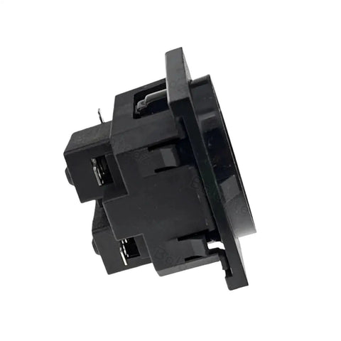 Job Site Ready Embedded Industrial Electrical Outlet with Rock Solid Waterproof Housing, side view displaying connection ports.