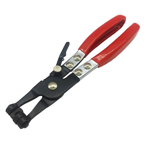 Built Tough Hose Clamp Pliers Auto Repair Tool With Swivel Jaw for Ring and Flat Band Clamps, red handles visible