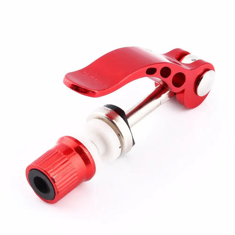 Red Bike Seatpost Quick Release Clamp And Skewer Fastener Replacement For Tool Free Height Adjustment In Cycling