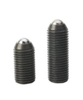 Heavy Duty Stainless Steel Spring Ball Plungers M16x50mm Hex Socket Grub Screws showing two sizes of plunger screws.