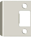 Extended Lip Strike Plate 2-1/4 Inch by 2-1/4 Inch Satin Nickel For Residential Doors, Easy Screwdriver Install, Includes Wood Screws, Durable Door Lock Strike