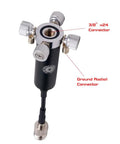 Portable Antenna Tripod Mast With Multi Connector Head SO239 3 8 24 And 1 4 Inch Camera Screw detail view