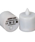 Wireless Inductively Rechargeable Flameless LED Tealight Candles Replacements 12 Pack Warm White showing label and top
