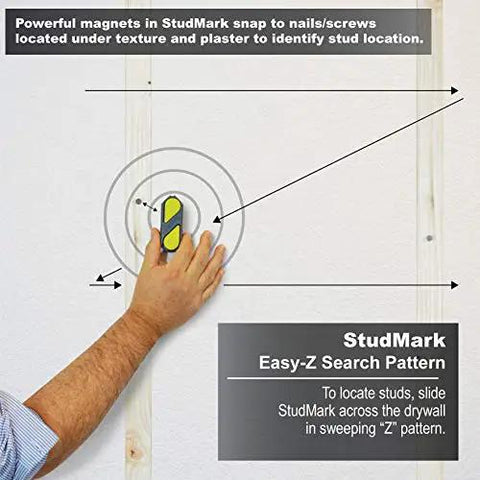 Hand using Magnetic Stud Finder With Two Removable Markers Lets You Mark Up To Three Stud Locations No Batteries Needed Updated 2020.