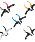 Lightweight Aluminum Alloy Mountain Bike Brake Lever Set For V Shaped Handlebars Ride Ready High Performance Gold Finish