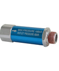One Quarter Inch NPT In Line 90 PSI Fixed Preset Pneumatic Regulator With 225 PSI Inlet Aluminum Anodized Slim Profile