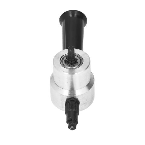 Ftovogue Portable Electric Nibbler Cutter For Sheet Metal Work showing dual head design with metal body and black handle.