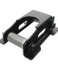 Pair Rear Leaf Spring Shackle Repair Kit For Ford Explorer 1991 To 2001 And Explorer Sport Trac 2001 To 2005 Mercury Mountaineer 1997 To 2001 Direct Replacement Bolt On Includes Shackle With Bushing Spring Bushing Mounting Bolts And Lock Nuts black metal shackle side view