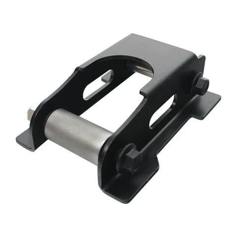 Pair Rear Leaf Spring Shackle Repair Kit For Ford Explorer 1991 To 2001 And Explorer Sport Trac 2001 To 2005 Mercury Mountaineer 1997 To 2001 Direct Replacement Bolt On Includes Shackle With Bushing Spring Bushing Mounting Bolts And Lock Nuts black metal shackle side view