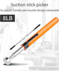 Telescoping magnetic pickup tool with orange plastic handle, 28-inch extendable, 8 lb pull, Amazon BISS.