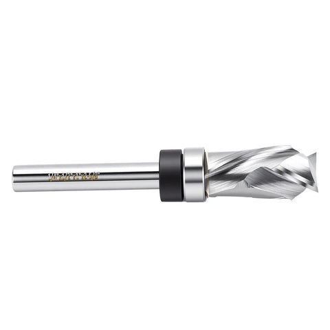 GOTOTOP Spiral Flush Trim Router Bit For Woodworking Pros With 1/2 Inch Shank, solid tungsten carbide, for precision edging.