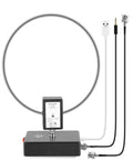 Active Shortwave Antenna With BNC Cable For Ham Radios, No-Tune Needed, includes loop and cables, compact design