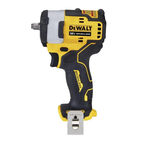 Side view of Xtreme 12V Max Brushless Three Eighths Inch Cordless Impact Wrench Tool Only With 250 Ft Lbs Tightening