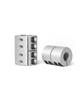 Beefy 10mm To 10mm Aluminum Rigid Shaft Coupling Clamp On With 32mm Diameter And 45mm Length High Torque Safe Recessed Screw Clamp