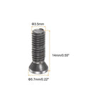 10 Pack Heavy Duty Torx Screws M3.5X14MM Grade 12.9 Alloy Steel Round Flat Head Socket Bolts close-up with size details