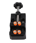 Heavy Duty Aluminum Alloy Milling Vise With Fixed Curve Grooves showing the top view, featuring a sturdy grip and metal components.