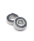 Two Pack ABEC-7 Stainless Steel Deep Groove Ball Bearings 12x28x8mm With Double Rubber Seals in close-up view
