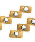 APKT11T3 TiN Coated Carbide Inserts for Steel Machining, 10 Pc Set, ISO APKT113508, gold color, rectangular with round hole