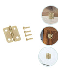 40-Pc Mini Iron Chest Hinges Set With Screws, 270 Degree Rotation Small Cabinet Hardware for Wooden Jewelry Boxes and Tiny Craft Boxes.