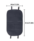 Anti Kick Seat Back Protector For Tesla Cybertruck 2023 And 2024 with storage pockets, measuring 44cm x 81cm, durable faux leather.