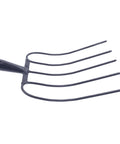 Heavy Duty Five Point Manure Fork For Garden And Farm Cleanup Handheld Tool with durable tines for rural yard use.