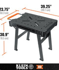 MODbox Folding Work Bench On The Go Quick Set Up Heavy Duty 1000 Pound Capacity Portable Work Table dimensions guide