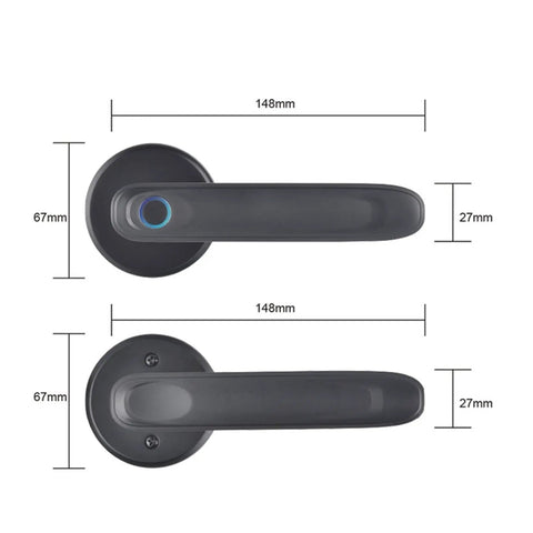 Straight Up Secure Fingerprint Smart Lock For Front Door Electronic Automatic Deadbolt Waterproof Biometric Keyless Entry No Fuss Setup heavy duty door handle dimensions