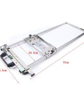 Stainless Steel Circular Saw Edge Guide And Woodworking Positioning Trough Jig Portable Saw Base with precision scales, dimensions 75cm x 38.5cm.