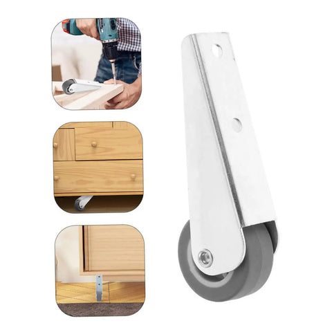 Top Shelf Heavy Duty Barn Door Sliding Wheels And Silent Caster Rollers Smooth Glide Hardware showing smooth gray wheel and sturdy aluminum mount.