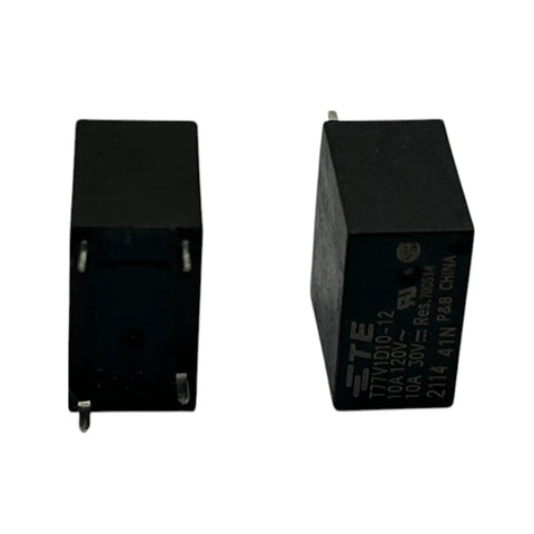 Set Of 2 10A 12V DC SPST 4 Pin Go To General Purpose Relay For DIY Projects showing front and side views