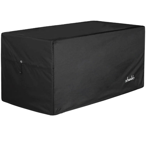 Heavy Duty 600D Polyester Deck Box Cover Waterproof All Weather Protection For 63 Inch Long By 30 Inch Wide By 28 Inch High Storage Box Tough As Nails Outdoor Cover Built To Last Rainproof in black