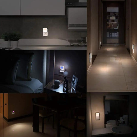Plug In Led Night Light With Smart Dusk To Dawn Sensor Multi Color Changeable Night Lights in various indoor settings