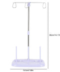 Top Tier 15 Bobbin Thread Stand For Sewing Machines, 36cm durable purple embroidery spool holder with smooth glide paths.