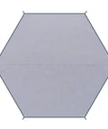 Rugged All Weather Waterproof Tent Tarp Hexagon Rain Fly With Hammock Ground Cloth And Sunshade Mat For Camping Picnics