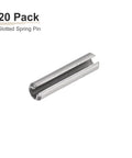 5mm x 35mm Slotted Spring Pin Set, 20 Pack, 304 stainless steel silver fastener with smooth finish for home workshop