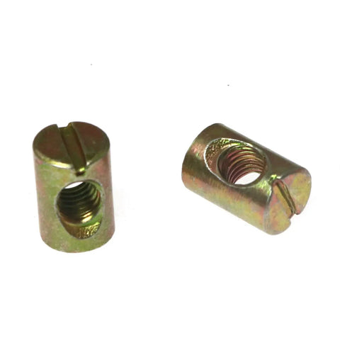 12 Pcs M6 Pozidriv Slotted Barrel Nuts Cross Dowels And Hammer Nuts For Furniture Building DIY