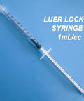 100 Pack 1ml Luer Lock Syringe No Needle, 1cc Small Syringes Individually Sterile Wrapped, Twist Tip, Bulk Medical Dosing Tools for Safe Precise Applications, 1ml syringe