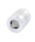 Beefy 10Mm To 10Mm Shaft Coupling Aluminum Alloy 25Mm Long 19Mm Diameter Stepper Motor Coupler Joint Connector For 3D Printer CNC Machine DIY Encoder With Set Screws