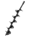 Seven Eighths Inch Shaft 31 Inch Length Auger Drill Bit for Gas Power Heads Beefed Up Heavy Duty Ground And Ice Digger With Tungsten Carbide Cutting Tip Six Inch Bore Black Finish