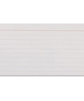 Top Shelf White Index Cards For Studying Ruled One Side Heavy Duty Notetaking Must Haves Smooth Cut Edges Perfect For Study Grinds And Quick Lists 3 By 5 Inches Bulk Pack visible in a flat view with blue and red lines.