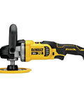 20V Max XR Cordless Polisher Rotary with Variable Speed Trigger, 7-Inch Pad, Brushless Motor, side view