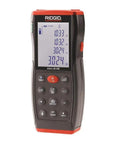 Micro Laser Distance Meter With Bluetooth Sync And Tilt Sensor features a clear backlit screen and durable buttons for accurate measurements.
