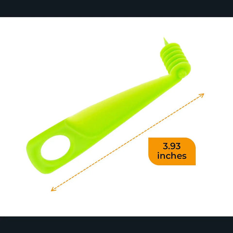 Compact Spiral Potato Knife And Vegetable Shredder Pack Of Two Hella Easy Zucchini Noodle And Carrot Slicer, 3.93 inches long green tool.