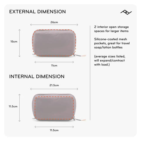 Dimensions of Ocean Wash Pouch Travel Toiletry Bag Weatherproof Organizer With Upright Or Hanging Design Magnetic Toothbrush Pocket Wide Ultra Zip Opening Durable Kit For Men And Women On The Go