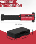 Solary induction heater bolt removal tool, red and black handheld 1200W 110V with 10 coils in case