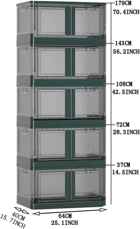High-Performance Foldable Storage Bins With Double Doors, Stackable Plastic Boxes For Closets And Living Rooms, Effortless Organization That Slays Clutter And Keeps Your Home Looking Sharp Without A Hitch.