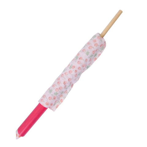 Totally Handy Drawstring Threader And Fabric Turner Kit With Elastic Band Threading Tool For Garment Repair Tailoring And Sewing Projects Easy Turn Durable Metal And Wood Design, floral fabric sleeve with wooden handle