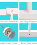 Extra Wide Window Safety Gate For Home Use Kids And Pets Safe And Secure Fits Sliding Windows From 19.49 To 33.60 Inches No Drilling Pressure Mount Easy Install White 2 Piece Set with detailed features shown up close