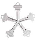 Premium Copper Blank Key Set Of 50 Uncut Keys For Home And Pro Use, durable SC1 keys in a star formation, compatible with 5 pin locks.