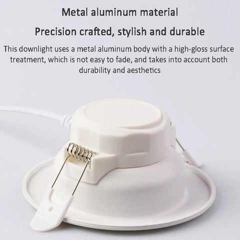 Close-up of UWYTGF 13 Pack Retrofit Led Recessed Lighting 4 Inch with metal aluminum body, stylish design, and durable finish.
